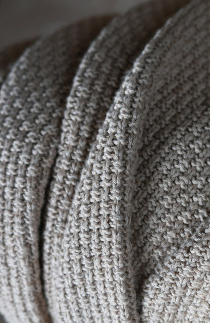 Womens Midweight Cotton Moss Stitch Jumper