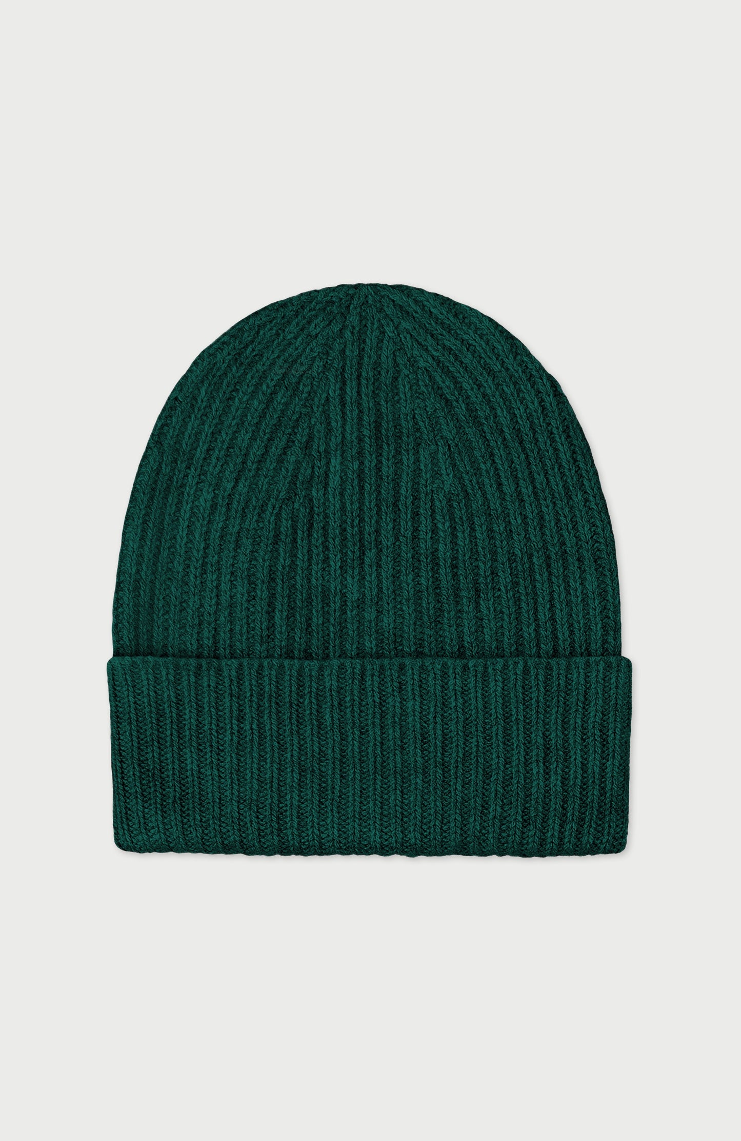 100% Cashmere Ribbed Beanie Hat