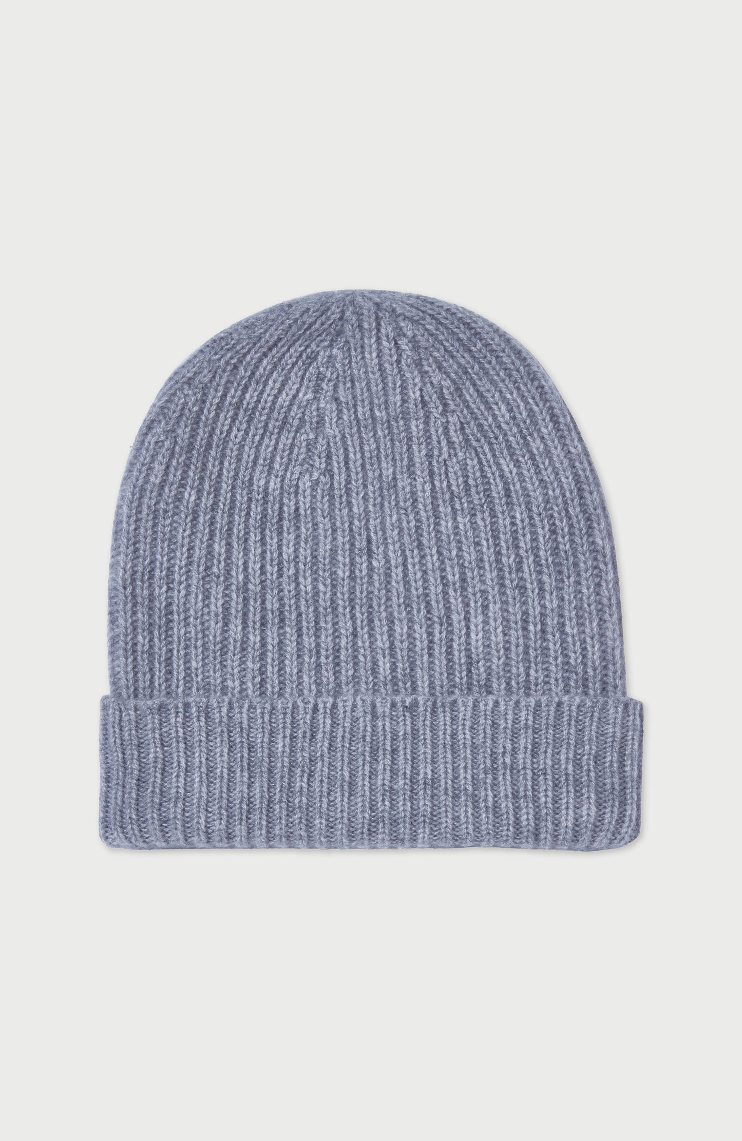 100% Cashmere Ribbed Beanie Hat