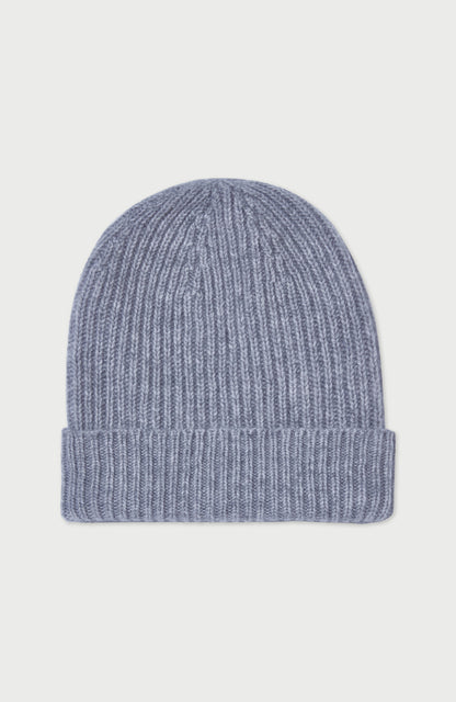 100% Cashmere Ribbed Beanie Hat