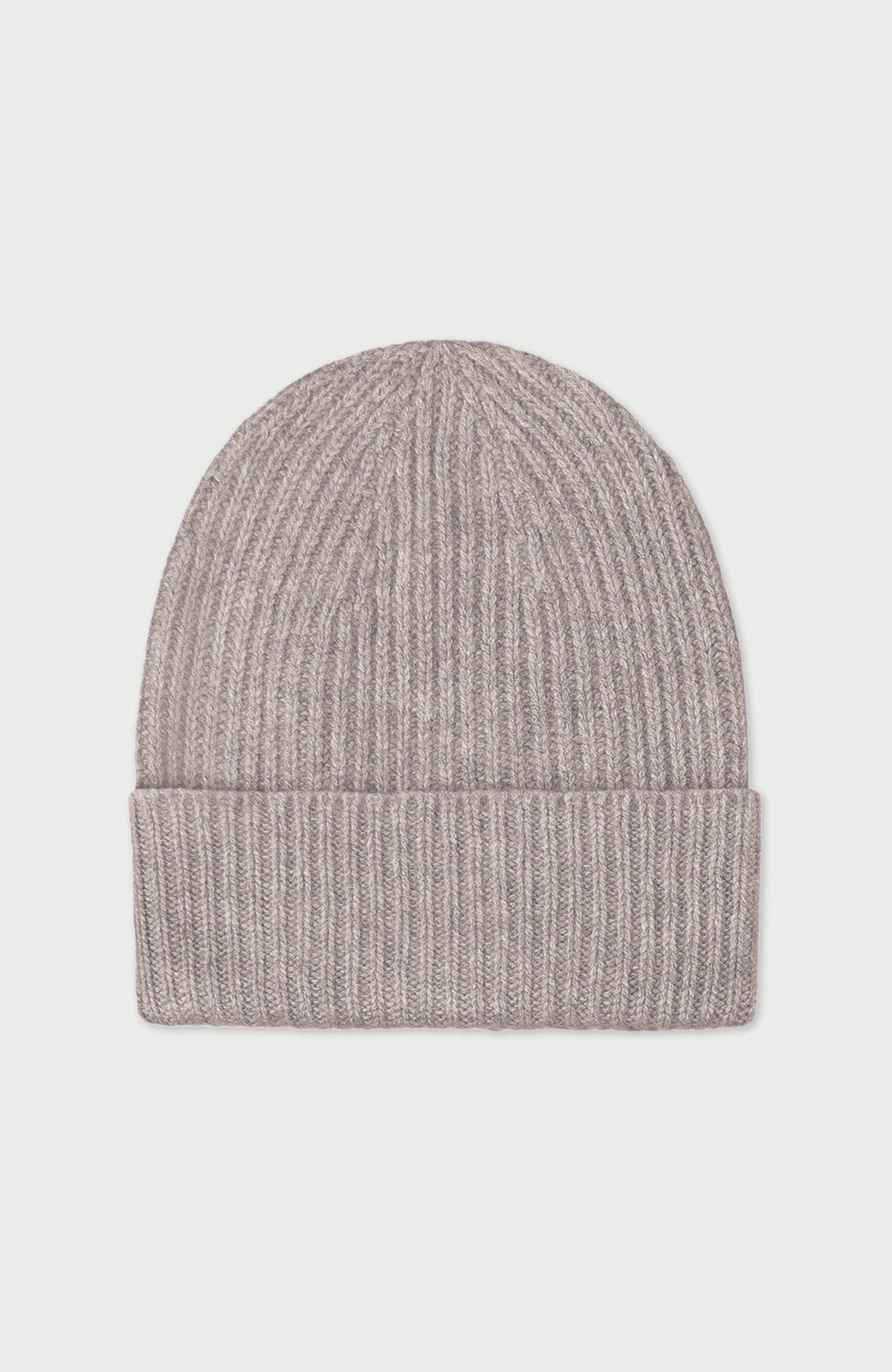 100% Cashmere Ribbed Beanie Hat
