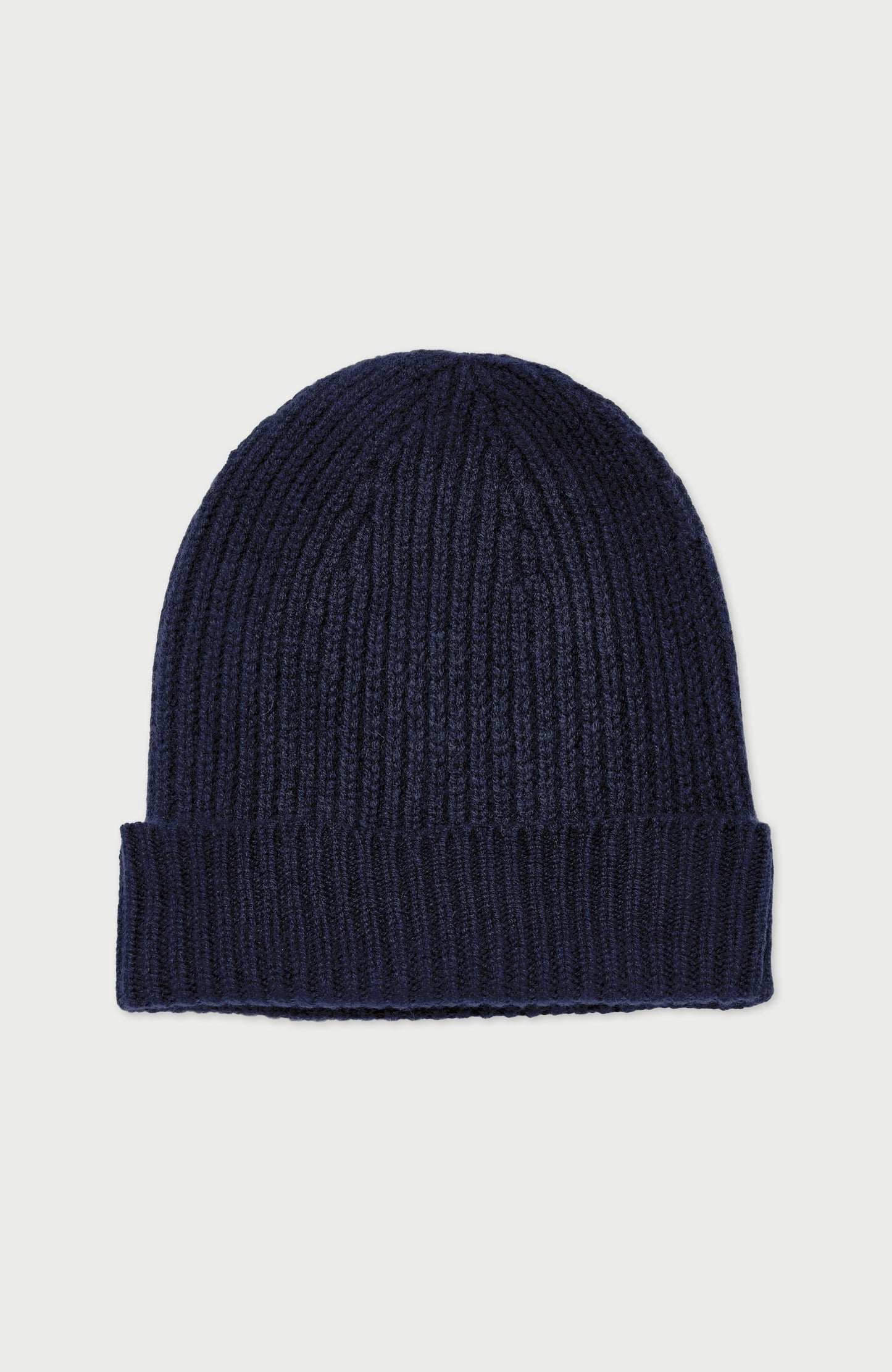 100% Cashmere Ribbed Beanie Hat