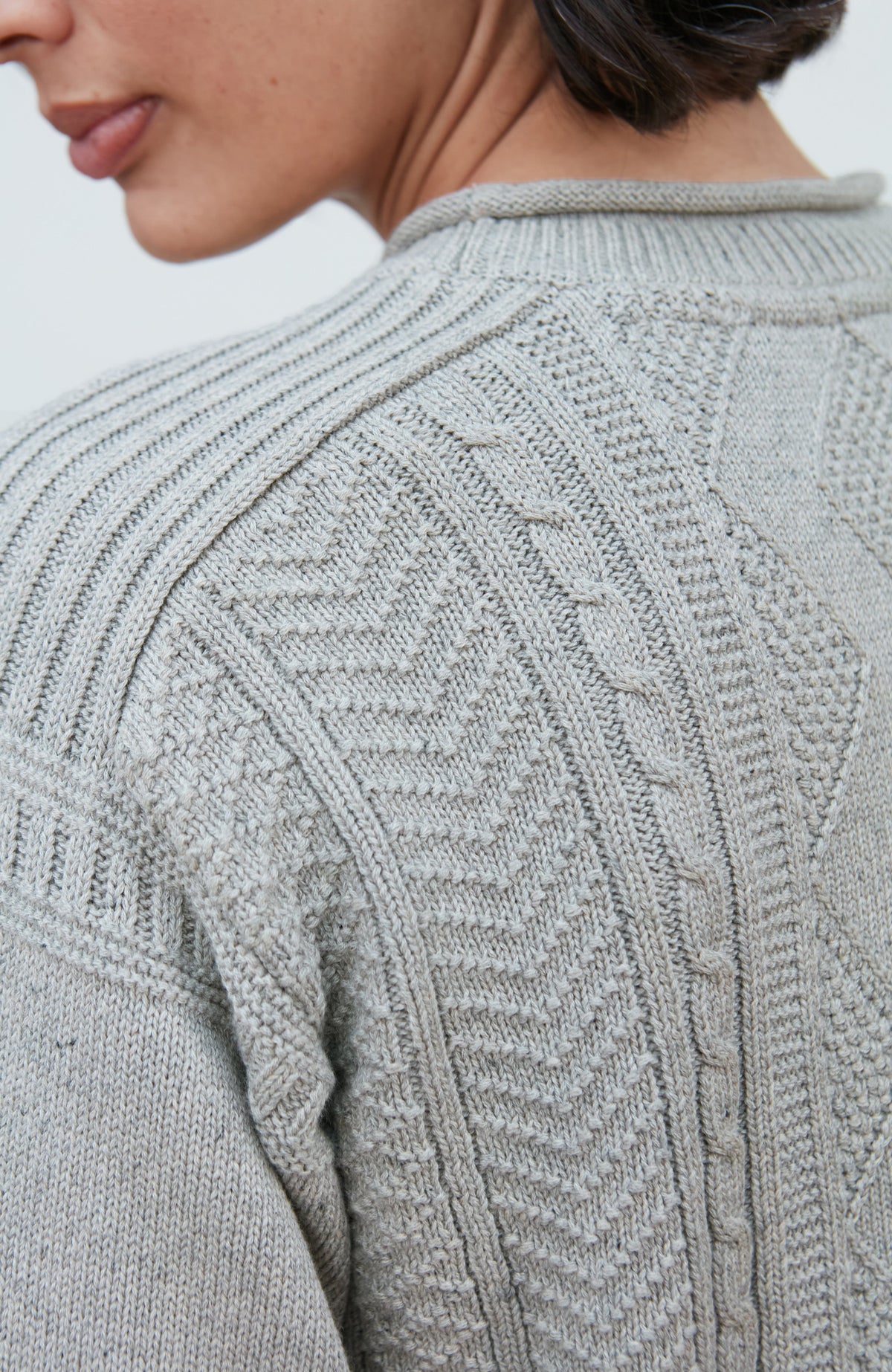 Womens Midweight Cotton Gansey Jumper