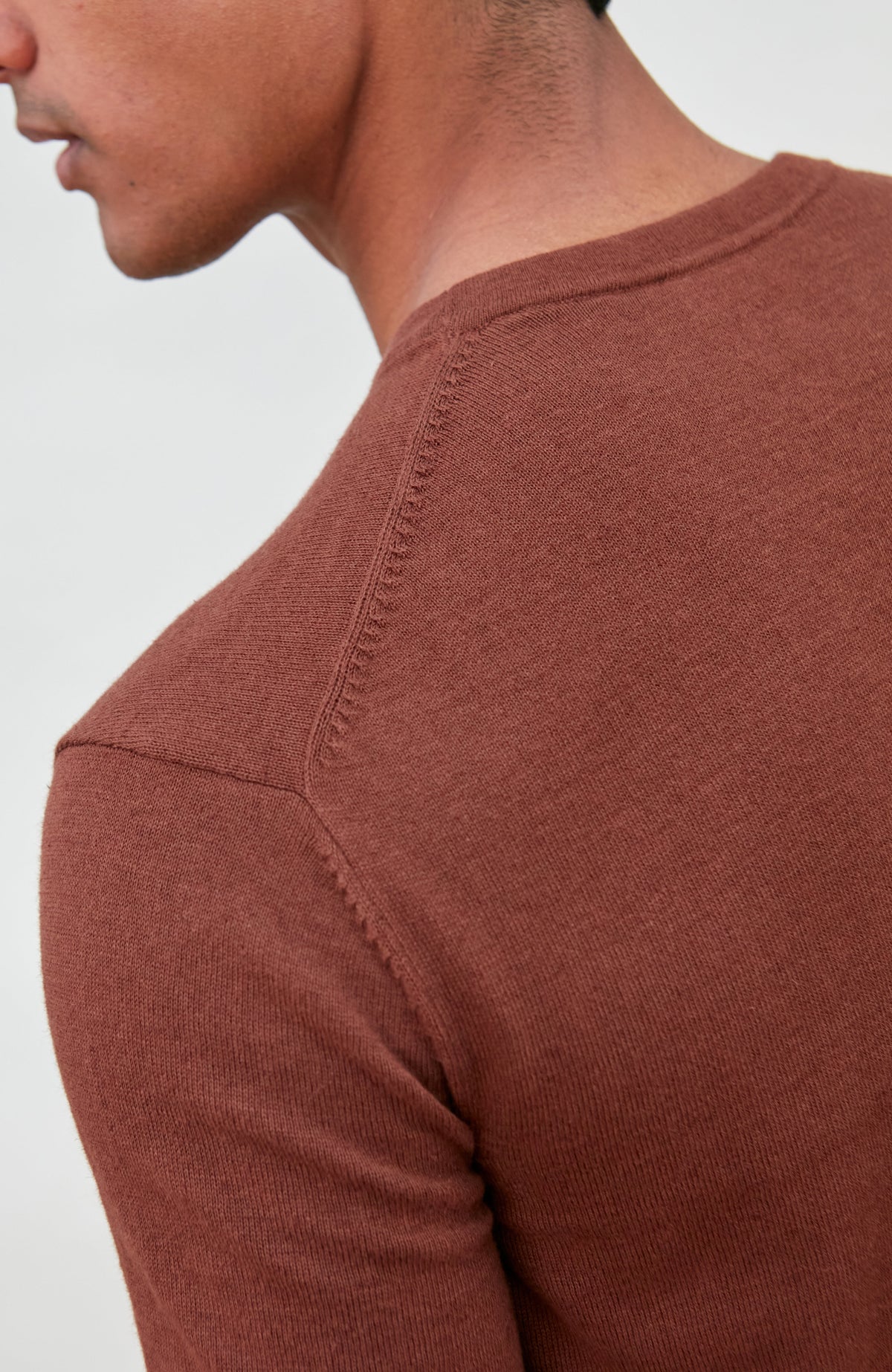 Mens Lightweight Organic Cotton Linen Short Sleeve Jumper