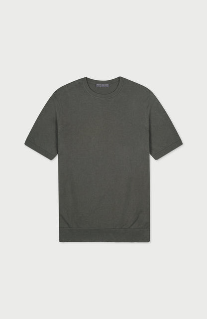 Mens Lightweight Organic Cotton Linen Short Sleeve Jumper