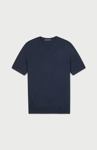 Mens Lightweight Organic Cotton Linen Short Sleeve Jumper