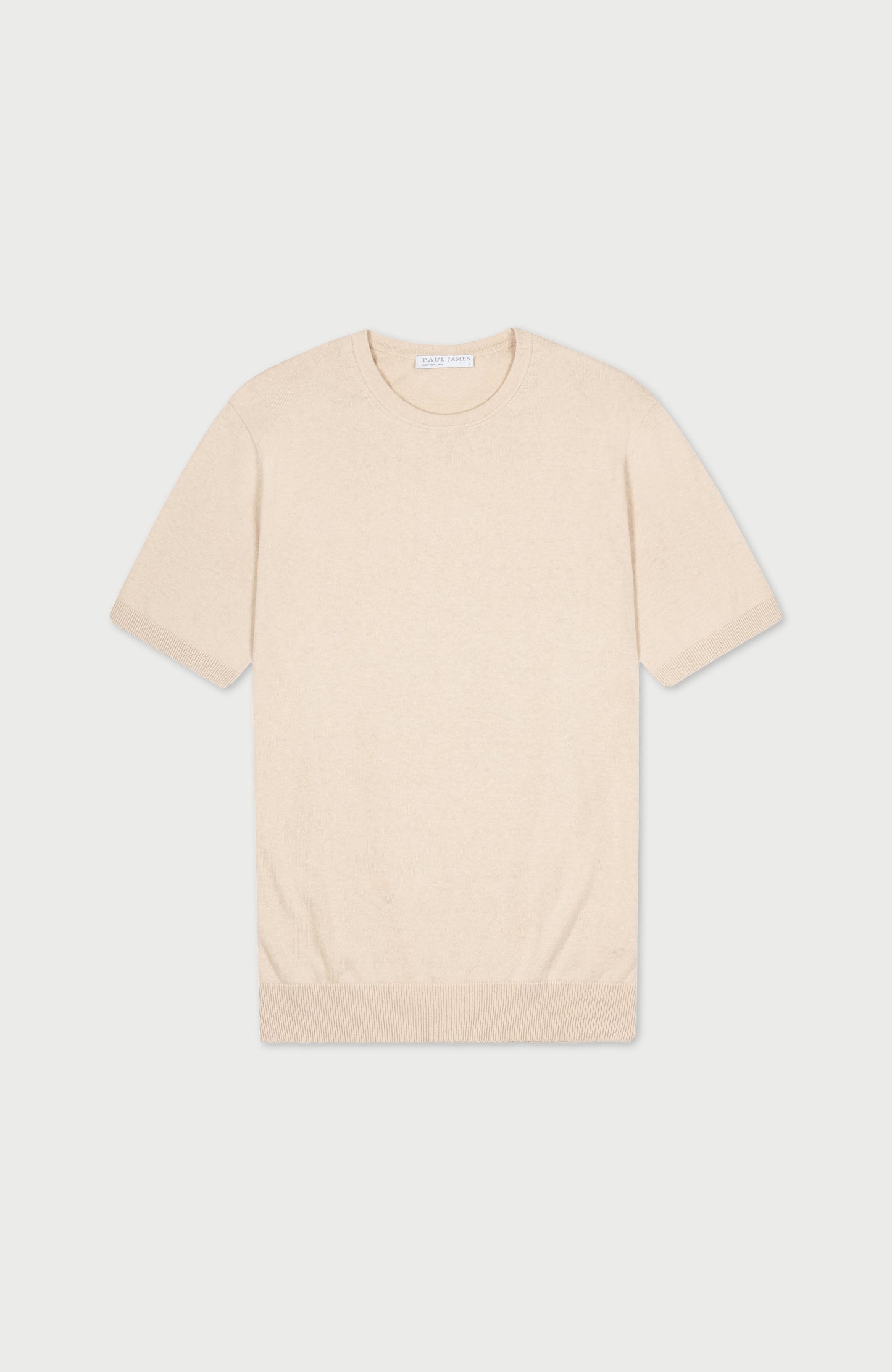 Mens Lightweight Organic Cotton Linen Short Sleeve Jumper