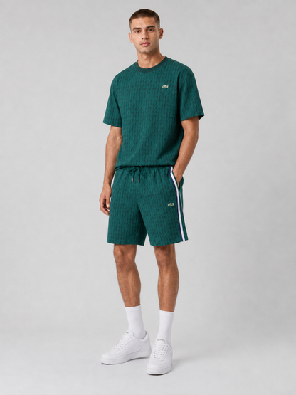 Green Cotton T-Shirt & Shorts Set