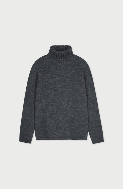 Mens British Wool Fishermans Roll Neck Jumper