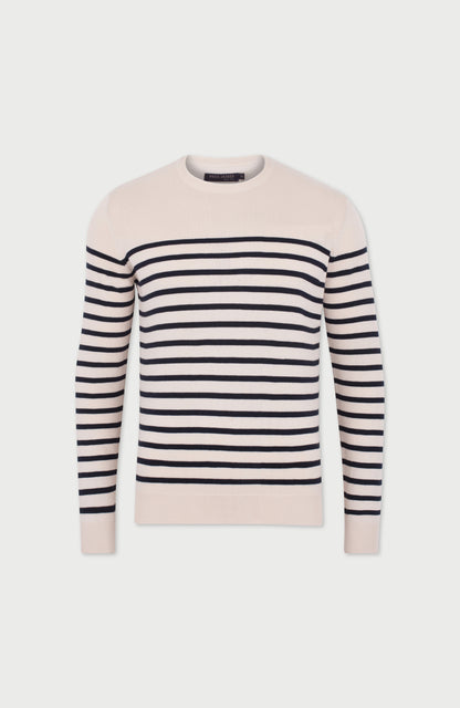 Mens Lightweight Cotton Striped Breton Sweater