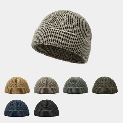 Short Fisherman Cotton Beanie Hat