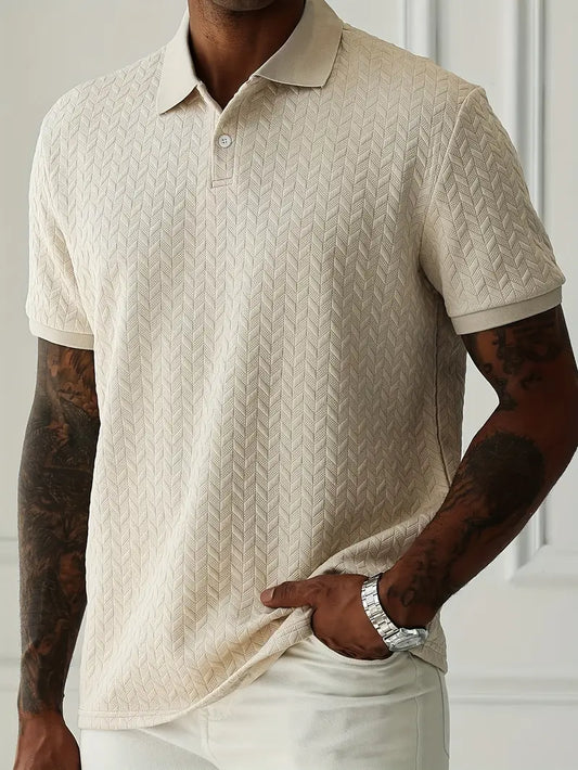 Classic textured everyday polo shirt for men | Ellison