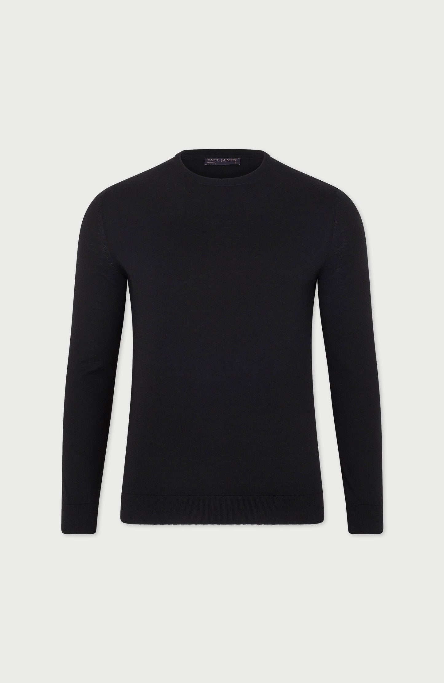Mens Superfine Merino Silk Crew Neck Jumper