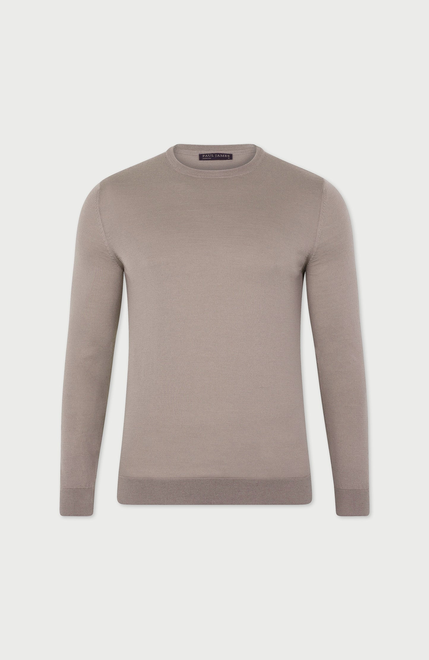 Mens Superfine Merino Silk Crew Neck Jumper