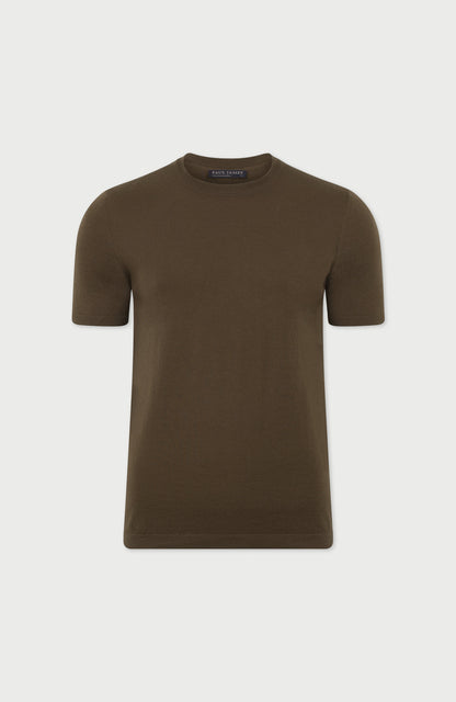 Mens Superfine Merino Wool Knitted T-Shirt