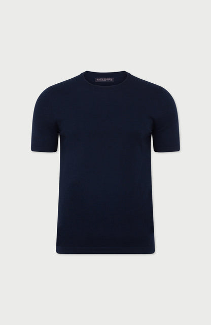 Mens Superfine Merino Wool Knitted T-Shirt