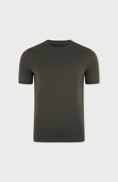 Mens Superfine Mercerised Cotton Knitted T-Shirt