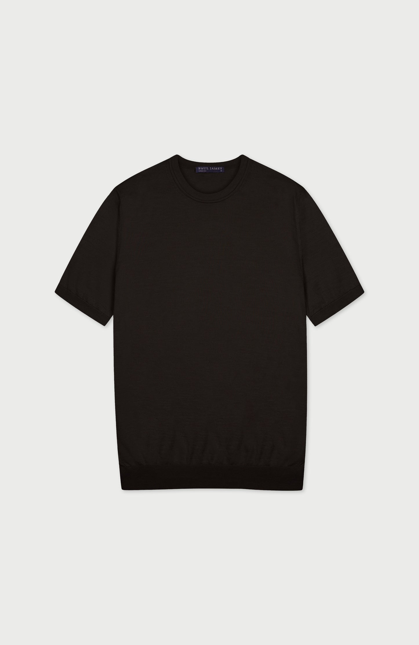 Mens Superfine Merino Silk Short Sleeve Jumper