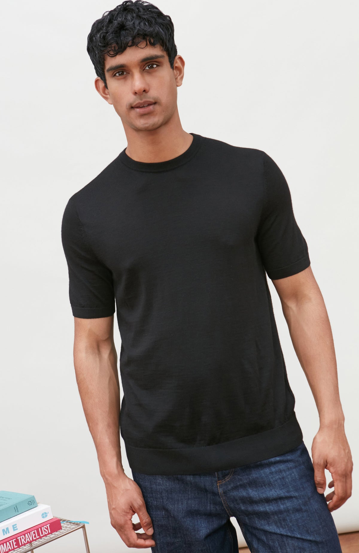 Mens Ultra Fine Cotton Short Sleeve Jumper