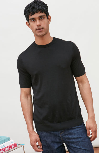 Mens Ultra Fine Cotton Short Sleeve Jumper