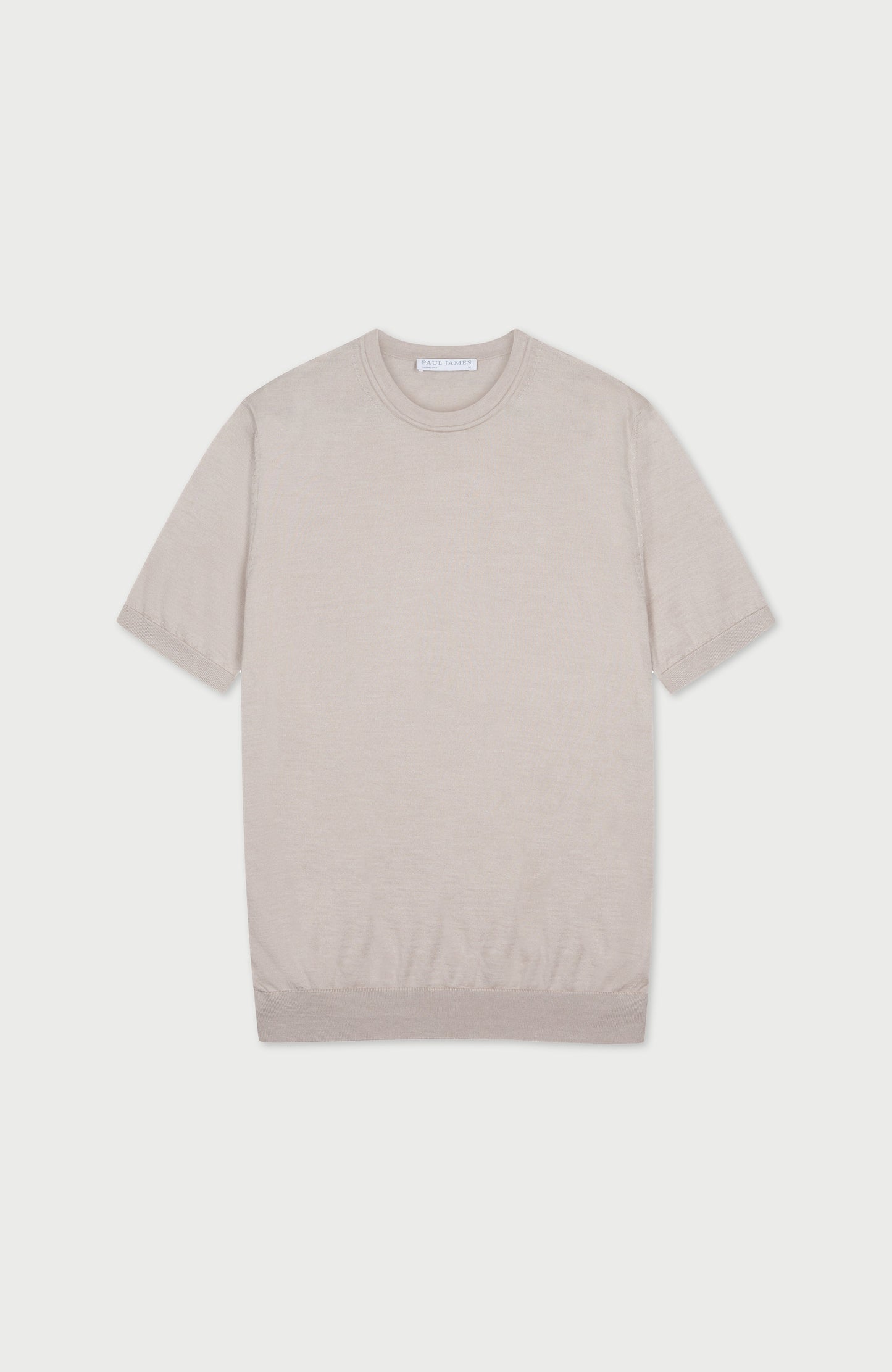 Mens Superfine Merino Silk Short Sleeve Jumper