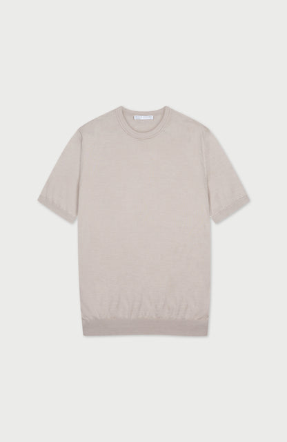 Mens Superfine Merino Silk Short Sleeve Jumper
