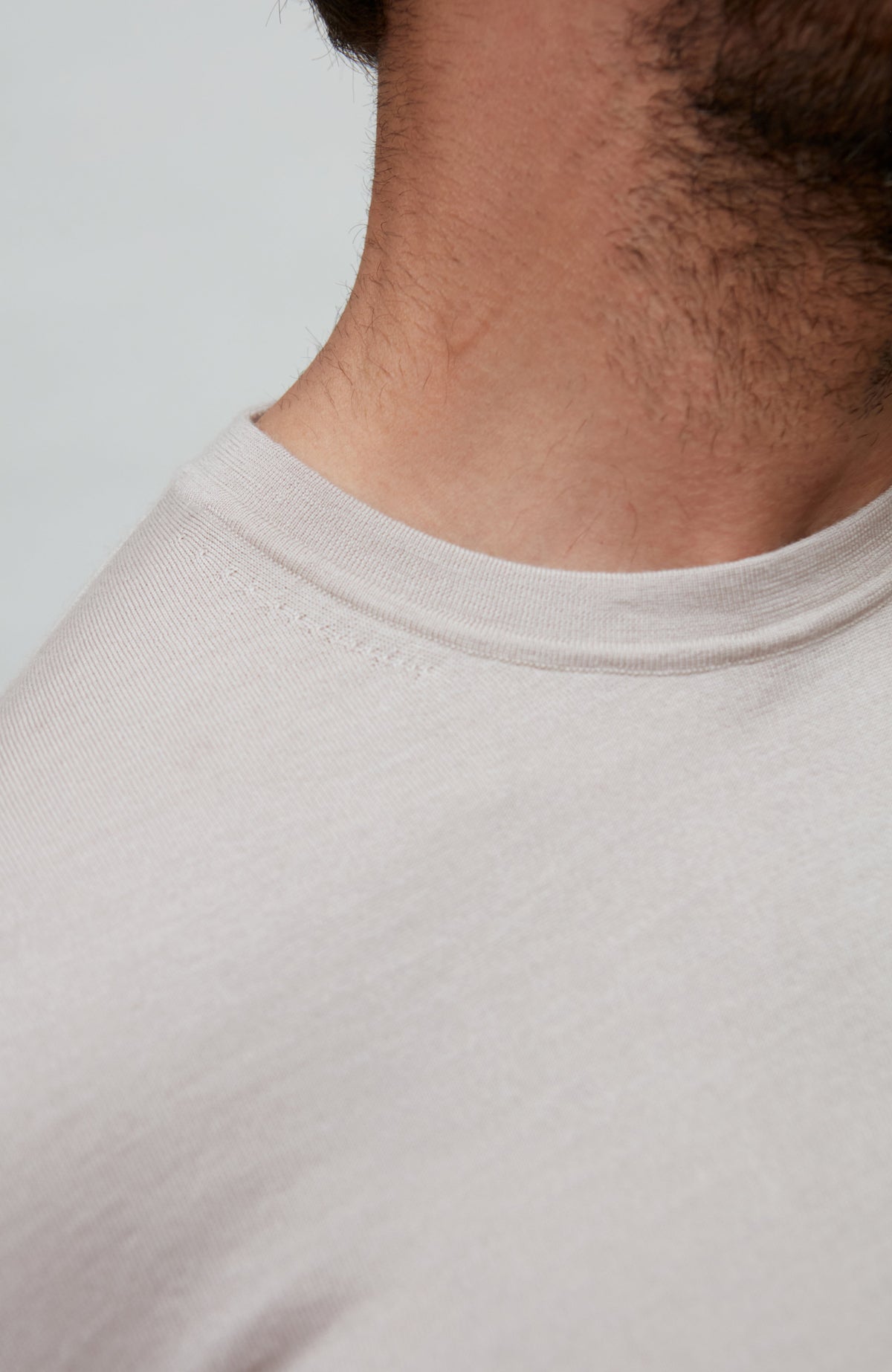 Mens Superfine Merino Silk Short Sleeve Jumper