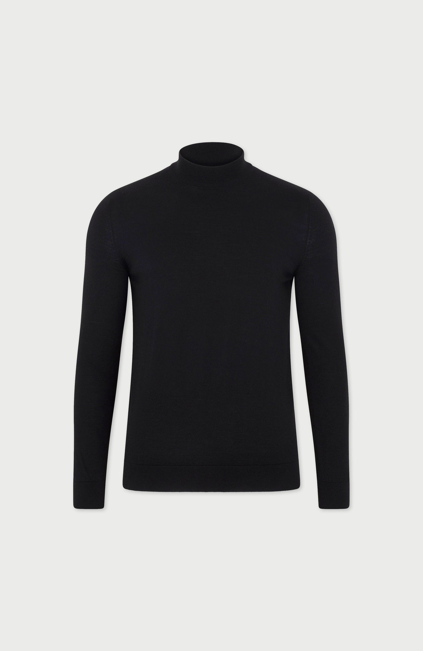 Mens Superfine Merino Mock Turtle Neck Jumper