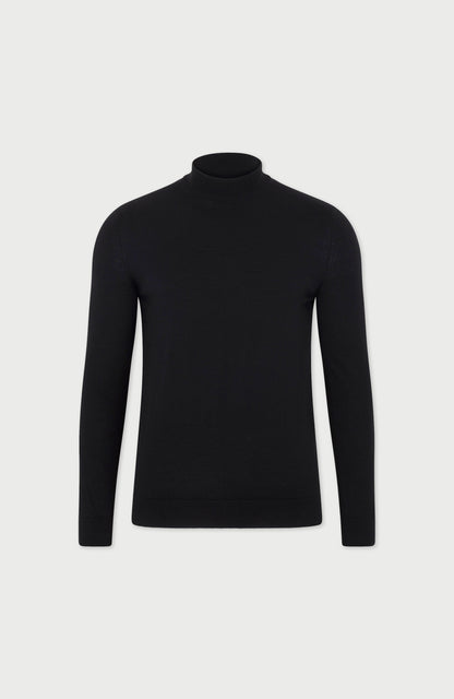 Mens Superfine Merino Mock Turtle Neck Jumper
