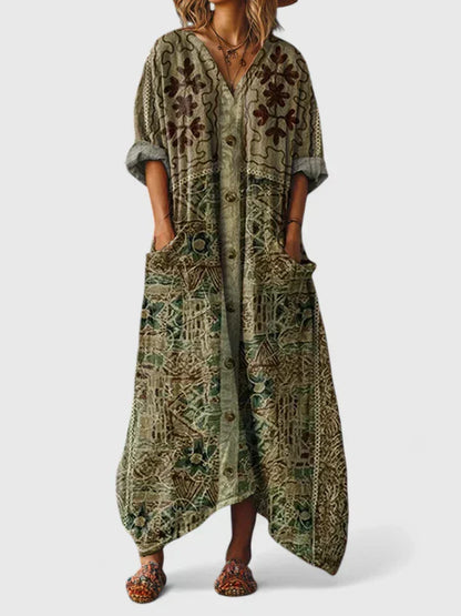 Classic elegant wrap-style dress for women | Mariana