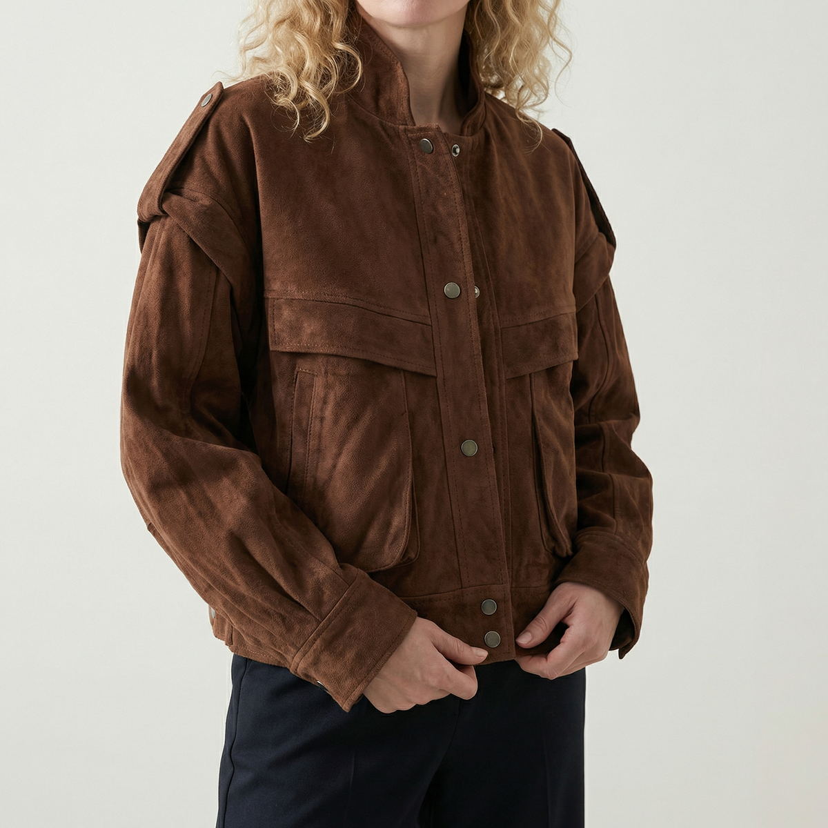 Francheska Suede Fleece Jacket