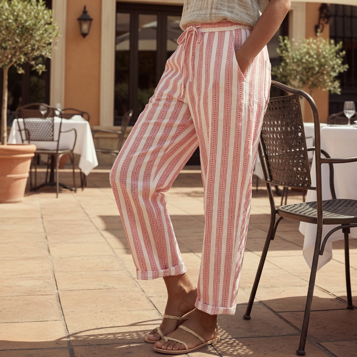 Milan Vertical Striped Trousers