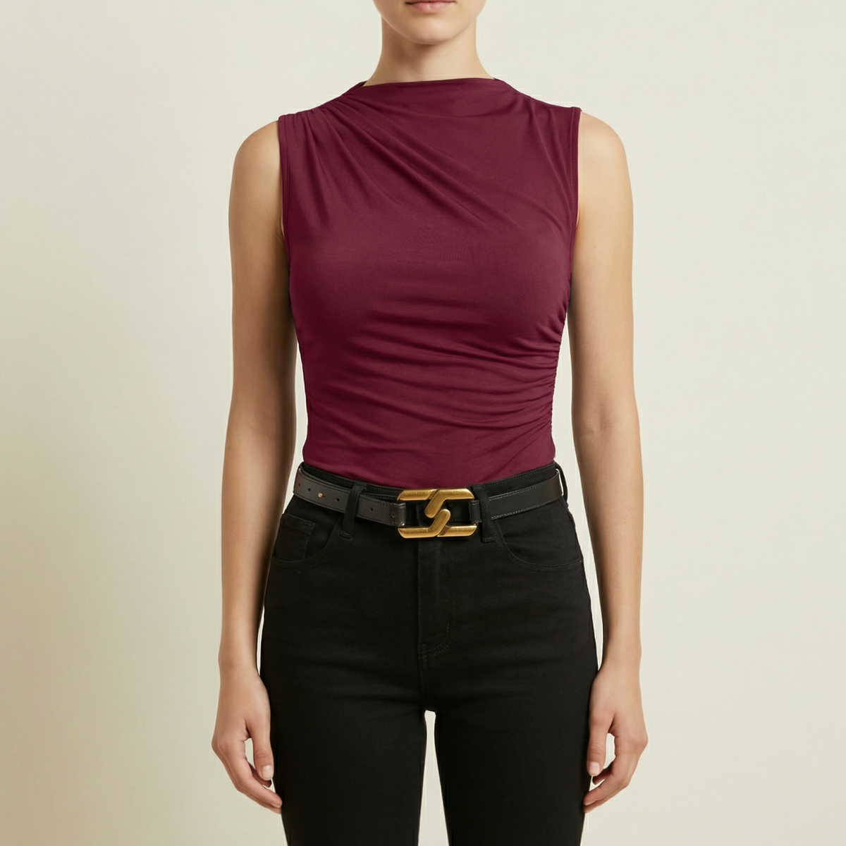 Elegant Ruched Tank Top