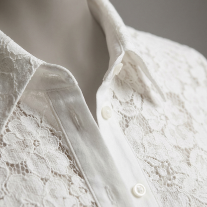 Alonica Hollow Out Lace Blouse