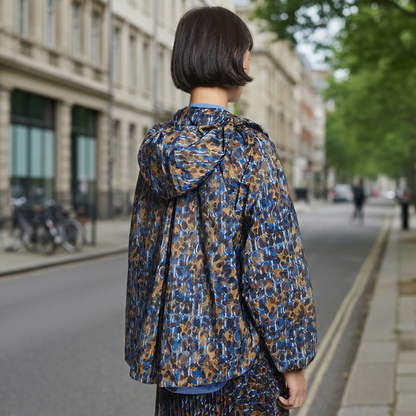 Zein Print Midi Hooded Jacket