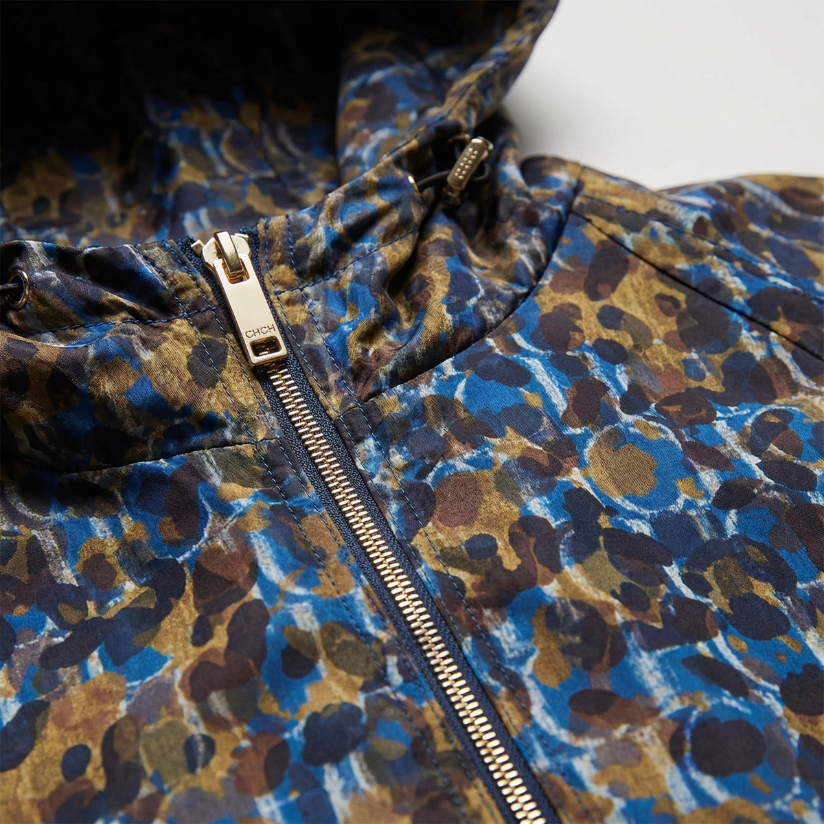 Zein Print Midi Hooded Jacket