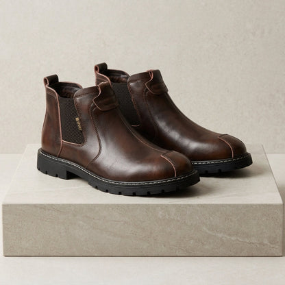 Belvion Luxe Leather Ankle Boots