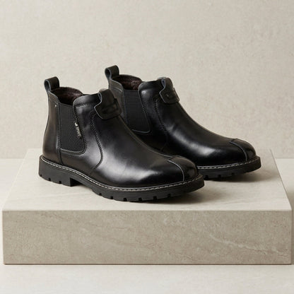 Belvion Luxe Leather Ankle Boots