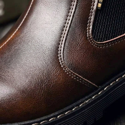 Belvion Luxe Leather Ankle Boots