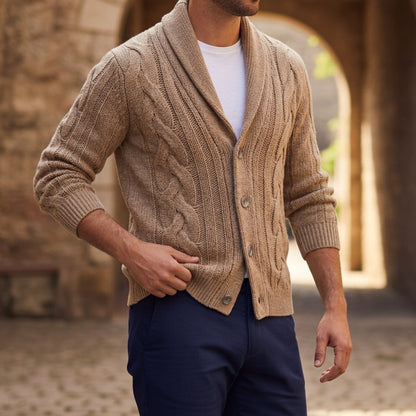 Orion Knitted Cardigan with Shawl Collar