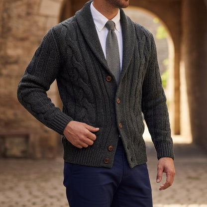 Orion Knitted Cardigan with Shawl Collar