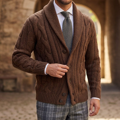 Orion Knitted Cardigan with Shawl Collar