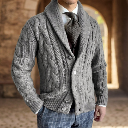 Orion Knitted Cardigan with Shawl Collar