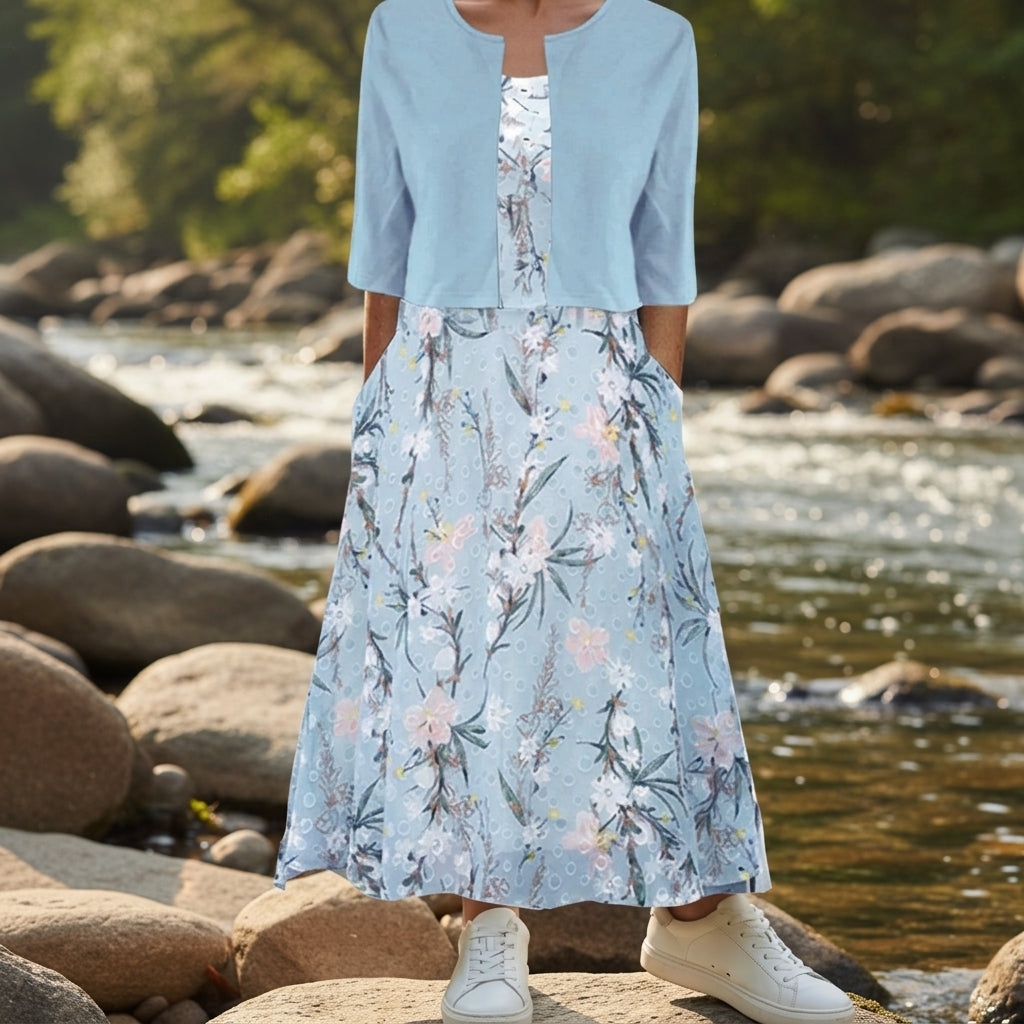 Marcelline Floral Midi Dress Set