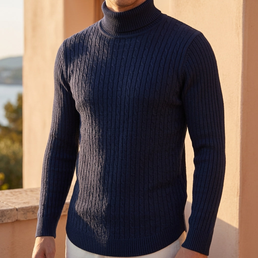 Cassian Ribbed Turtleneck Sweater