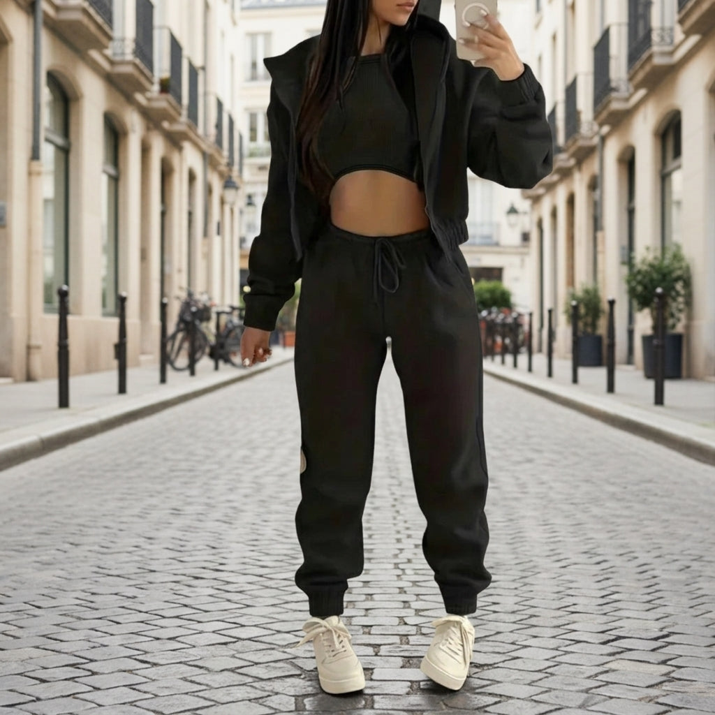 Soraya Three-Piece Hoodie and Pants Set