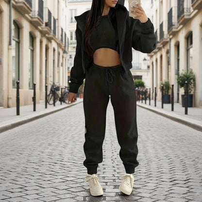 Soraya Three-Piece Hoodie and Pants Set