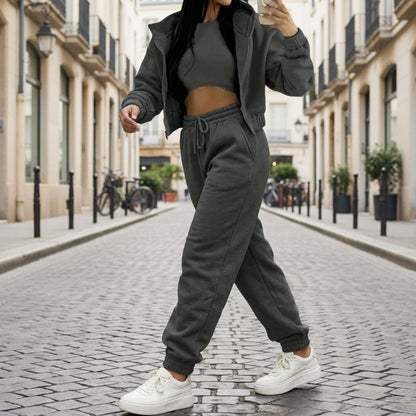 Soraya Three-Piece Hoodie and Pants Set