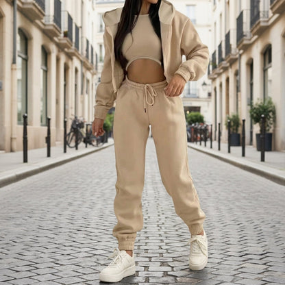 Soraya Three-Piece Hoodie and Pants Set