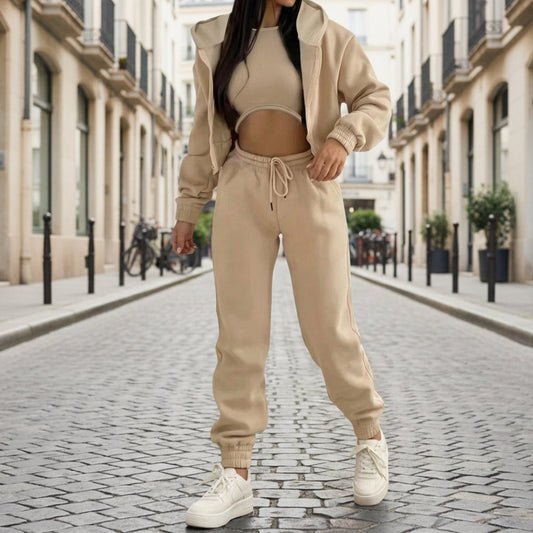Soraya Three-Piece Hoodie and Pants Set